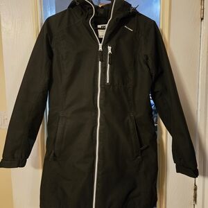 Helly Hansen Black Long Jacket with Hood